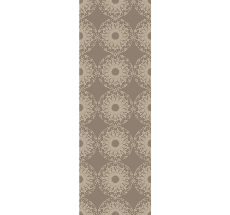 Cortina roller moderno círculos beige eclécticos - TenVinilo