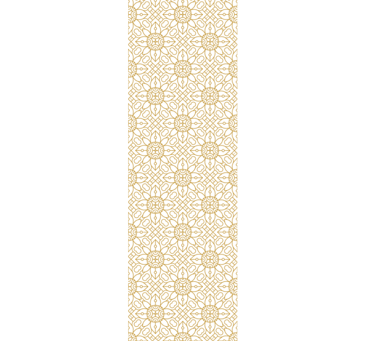 Cortina roller moderno patrón floral blanco - TenVinilo