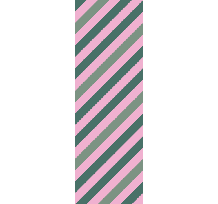 Cortina roller moderno bloque de color rosa y verde - TenVinilo