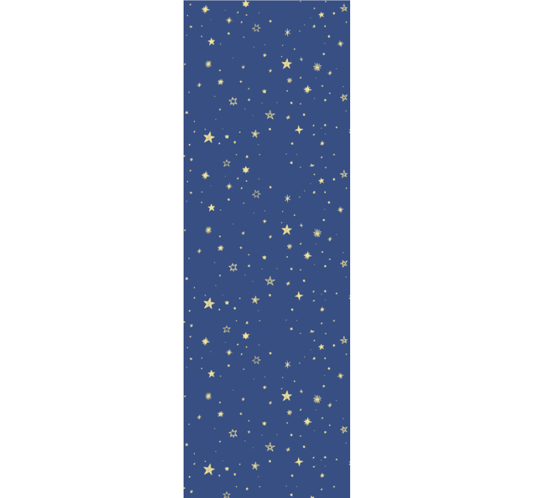 Cortina roller moderno estrellas doradas fondo azul - TenVinilo