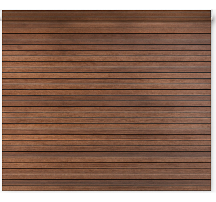 Cortina roller textura listones de nogal paralelo - TenVinilo