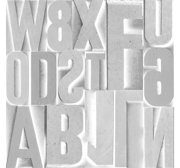 Cortina roller gris letras en 3d gris - TenVinilo