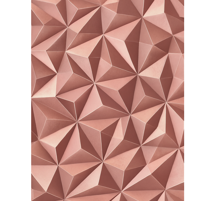 Cortina roller rosa geométrico abstracto en oro rosa - TenVinilo