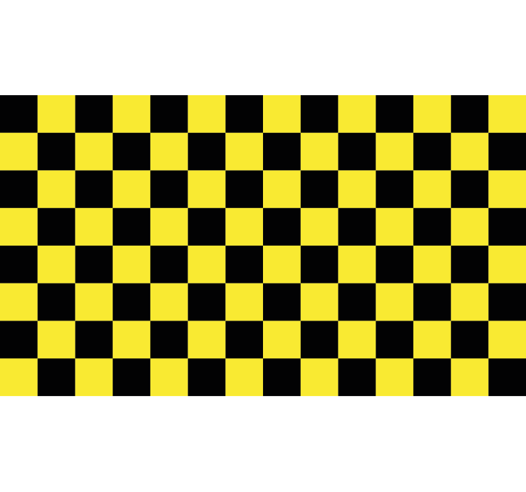 Cortina roller amarilla tablero de ajedrez amarillo y negro - TenVinilo