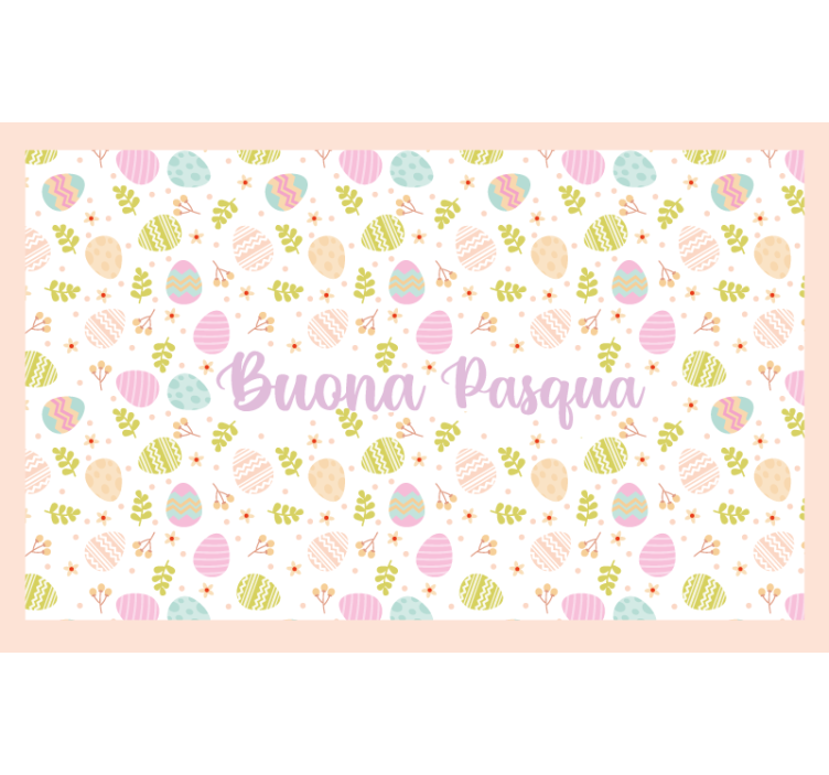 Cortina roller amarilla buona pasqua italiana - TenVinilo