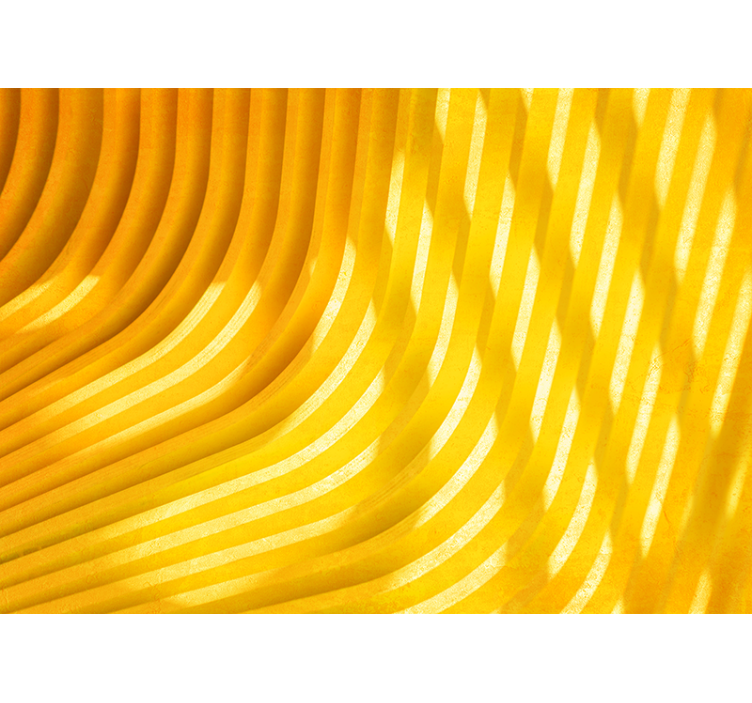 Cortina roller amarilla olas tridimensionales - TenVinilo