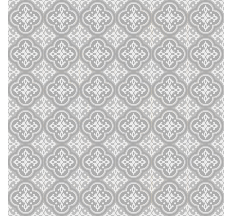 Cortina roller gris azulejos hidráulicos grises - TenVinilo