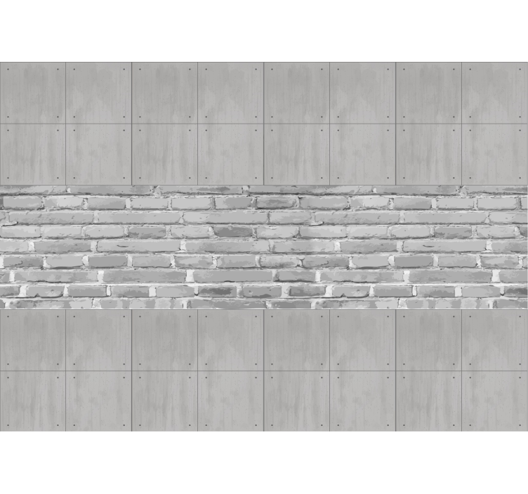Cortina roller gris paneles de concreto - TenVinilo