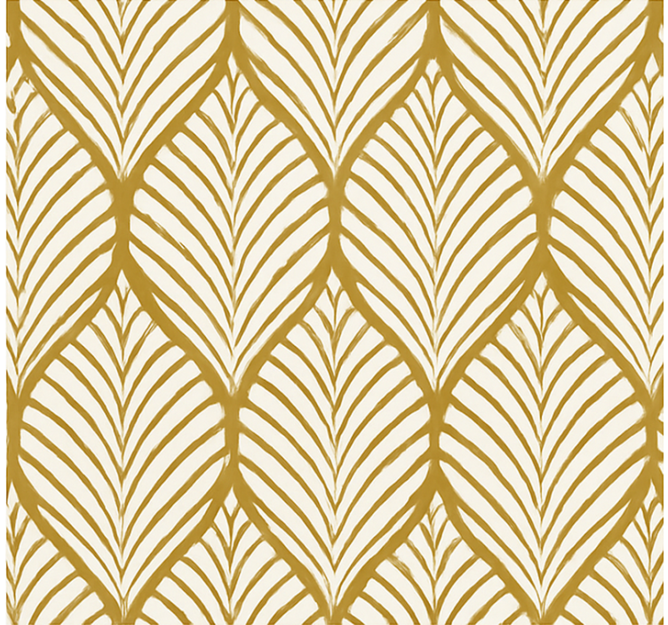 Cortina roller moderno motivo geométrico dorado - TenVinilo