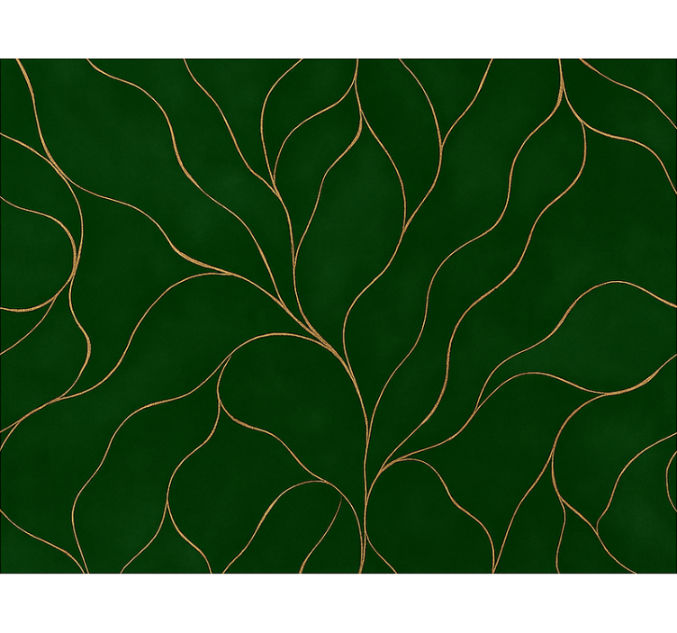 Cortina roller moderno textura mármol verde y oro - TenVinilo
