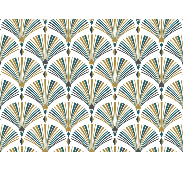 Cortina roller moderno mural vintage gatsby fan - TenVinilo