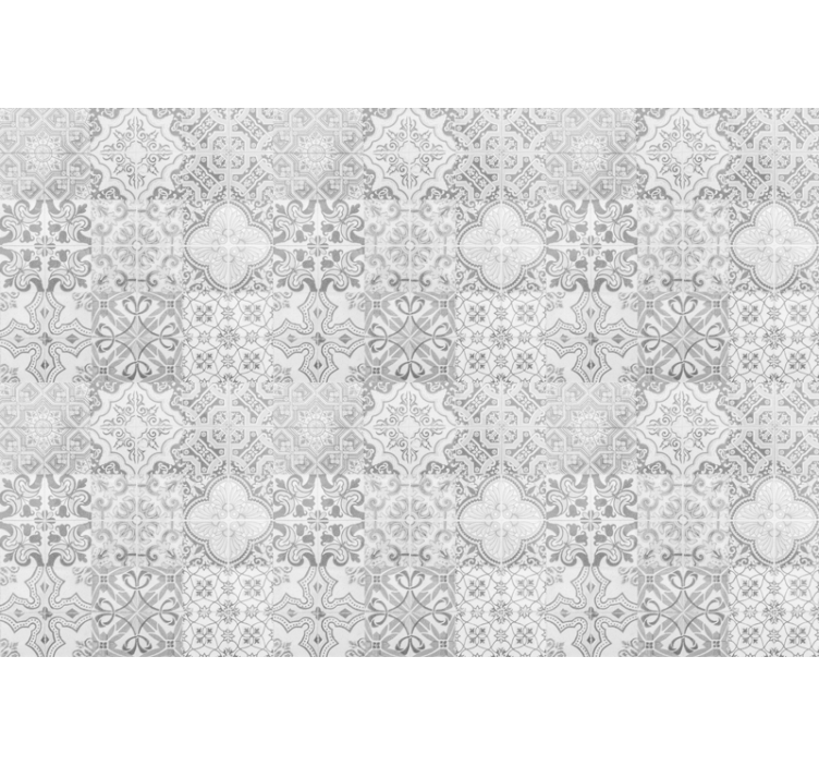 Cortina roller gris con patrón de mosaico piedra - TenVinilo