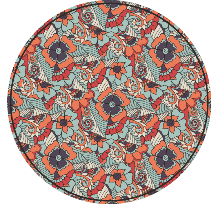 Cortina roller habitación paisley floral - TenVinilo