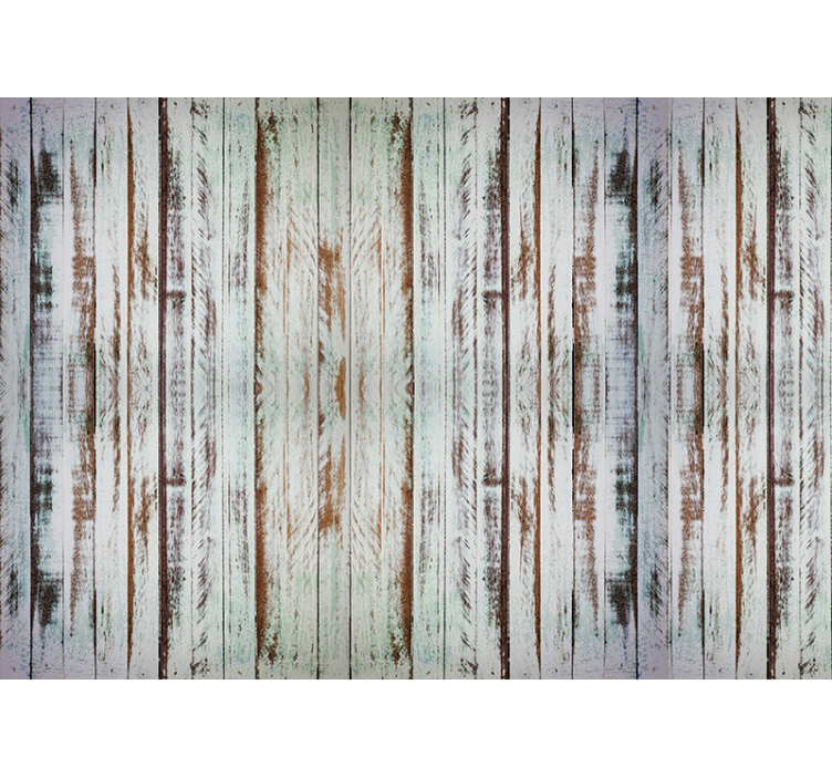Cortina roller habitación madera desgastada - TenVinilo