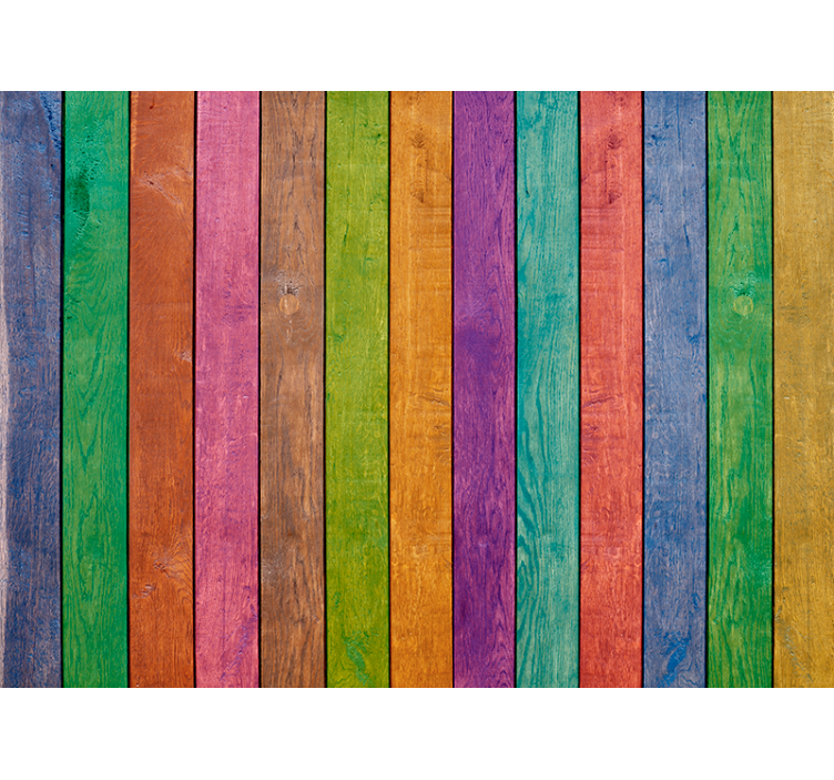 Cortina roller habitación patrón madera multicolor - TenVinilo