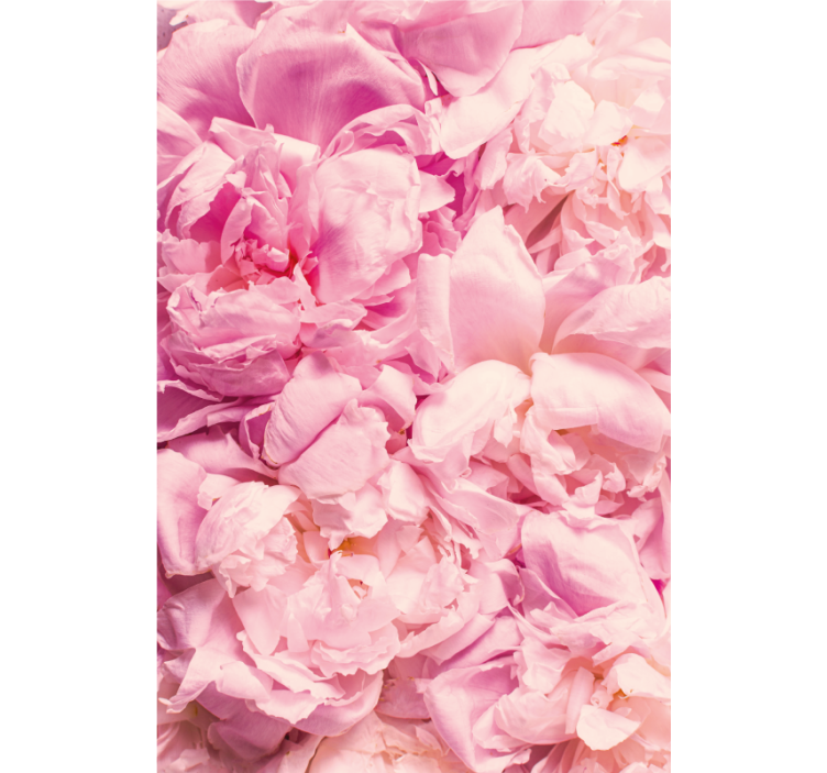 Cortina roller habitación flores rosas peonía realista - TenVinilo