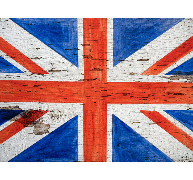 Cortina roller habitación estilo urbano bandera uk - TenVinilo