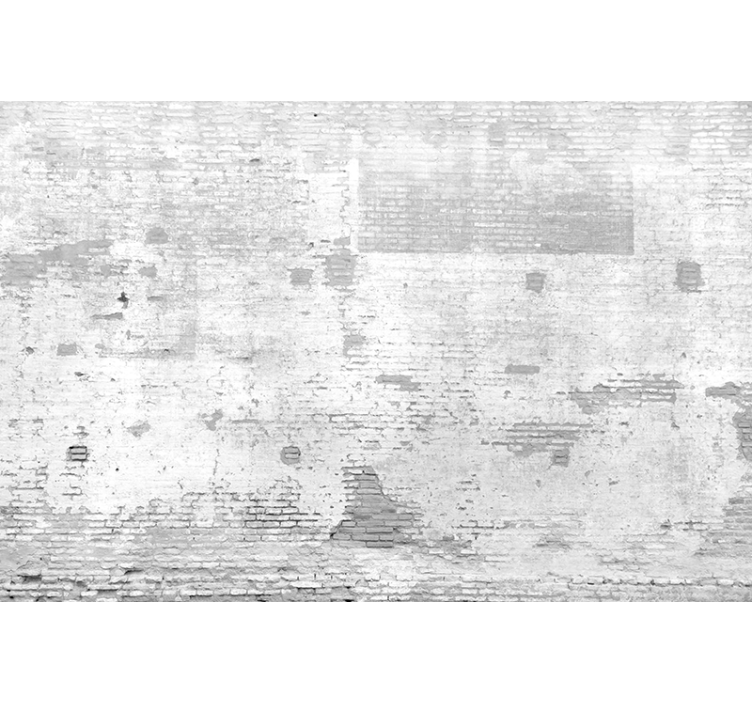 Cortina roller blanca pared blanca envejecida - TenVinilo