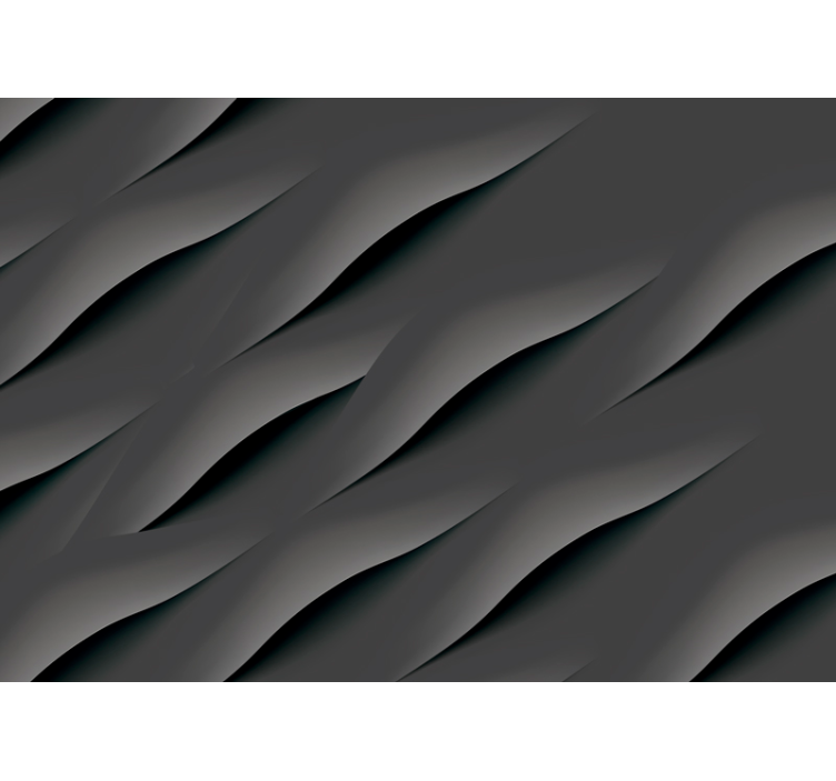 Cortina roller gris patrones de olas abstractas - TenVinilo
