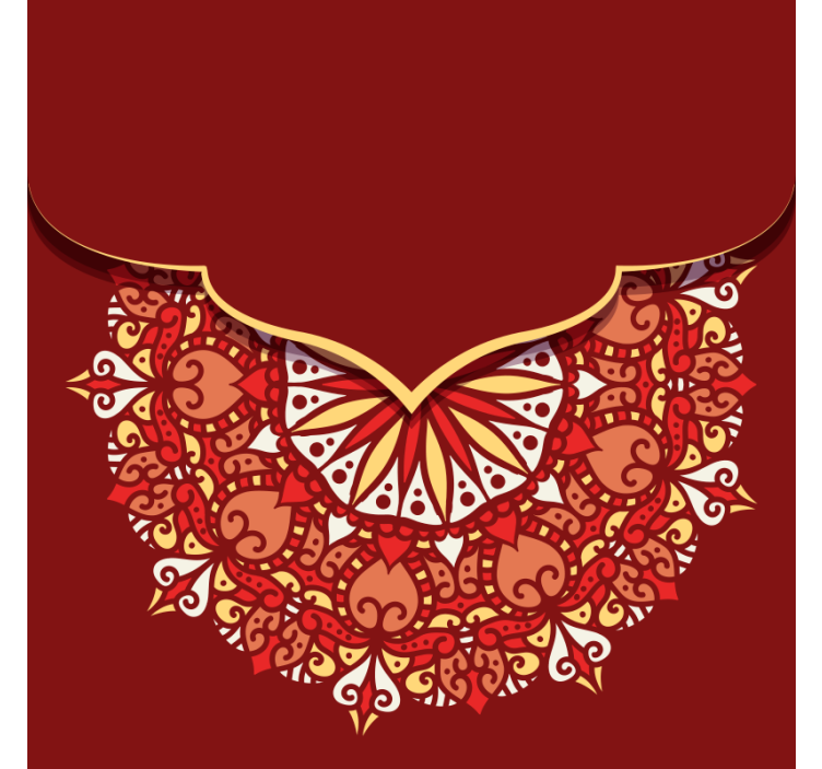 Estor salón Mandala colorido de lujo - TenVinilo