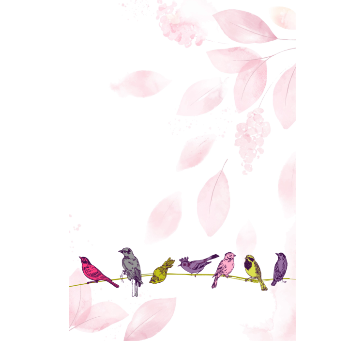 Estor habitación matrimonio Familia artística de aves - TenVinilo