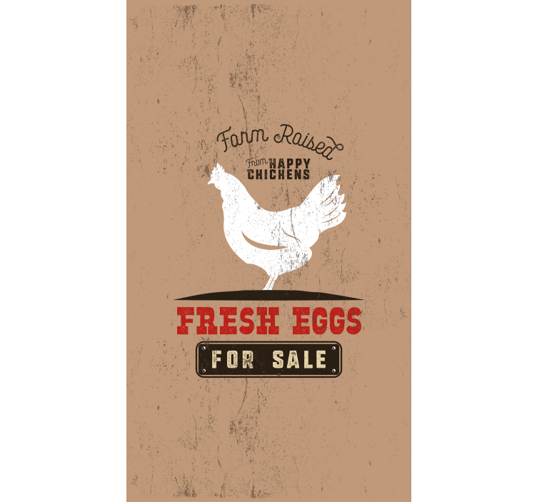 Estor animales Huevos frescos pollo blanco - TenVinilo