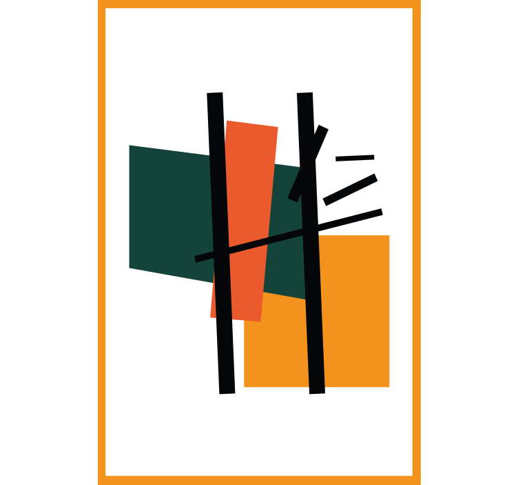 Estor dibujos Cuadrados y rectángulos arte abstracto - TenVinilo