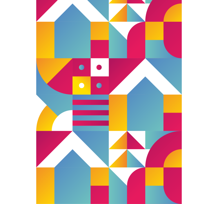 Estor dibujos Arte multicolor geométrico - TenVinilo