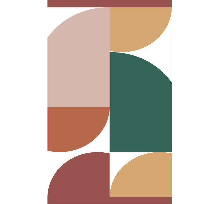 Cortina roller moderno patrones de círculos geométricos - TenVinilo