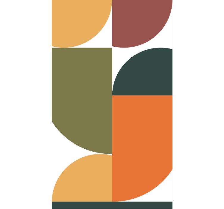 Cortina roller moderno fusión de formas geométricas - TenVinilo