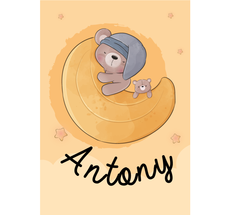 Estor personalizable Osito de peluche en la luna - TenVinilo