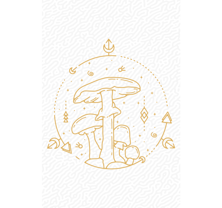 Cortina roller hongos y geometría - TenVinilo