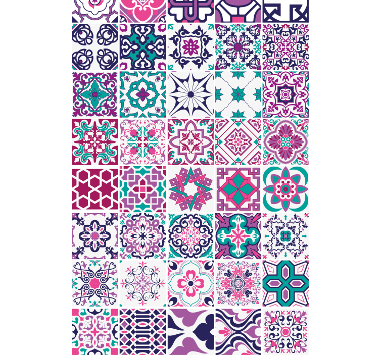 Cortina roller textura patrón de mosaico geométrico - TenVinilo