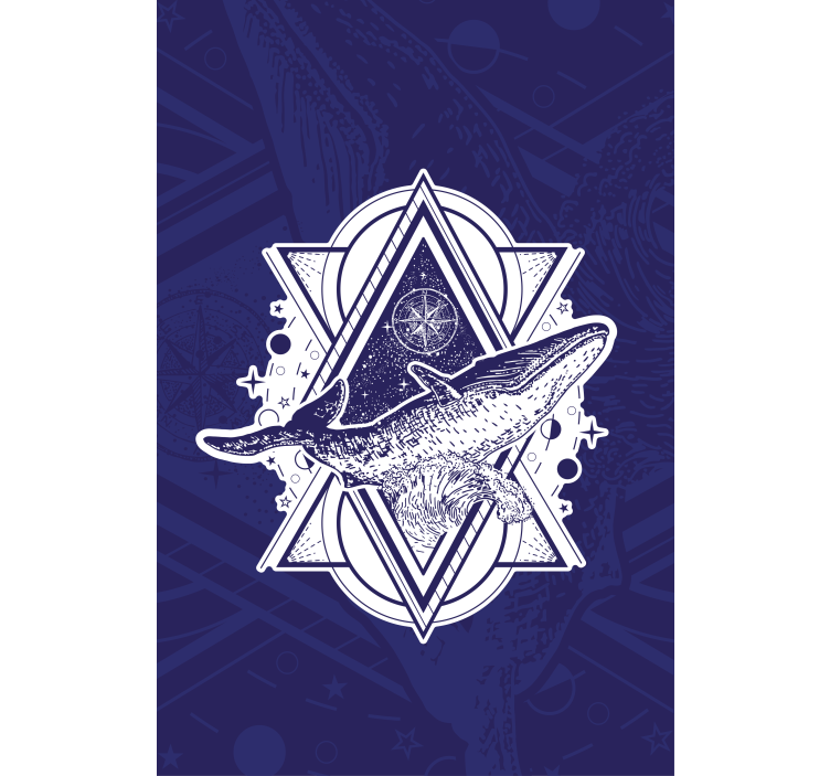 Cortina roller animales silueta de ballena enorme - TenVinilo