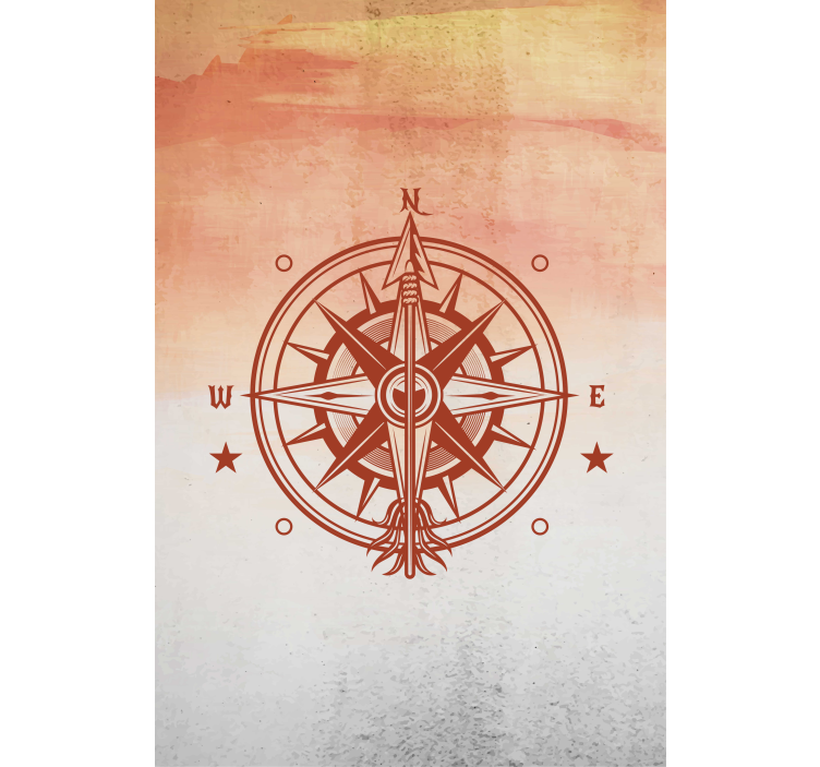 Cortina roller mapamundi navegación con brújula - TenVinilo