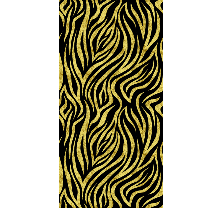 Cortina roller animales estampado de tigre amarillo - TenVinilo