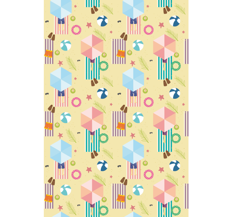 Cortina roller divertida motivo de sombrilla de playa - TenVinilo