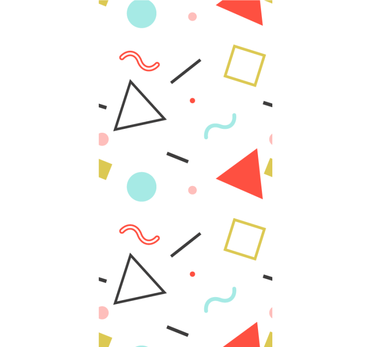 Cortina roller moderno formas geométricas minimalistas - TenVinilo