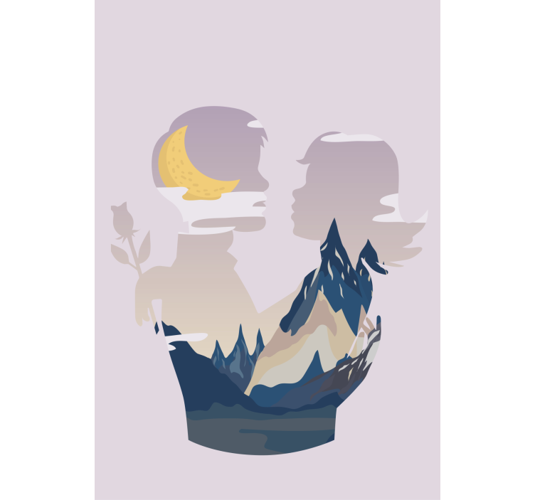 Cortina roller original escena nocturna de montañas - TenVinilo