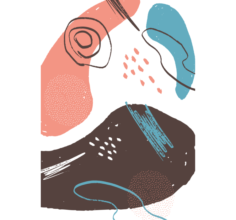 Cortina roller dibujos formas abstractas - TenVinilo