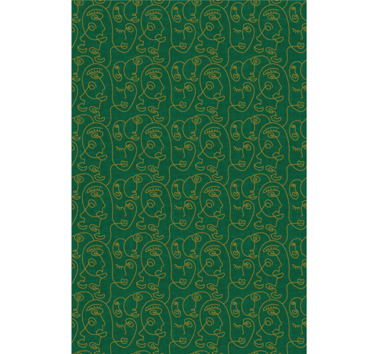 Cortina roller dibujos patrones faciales minimalistas - TenVinilo