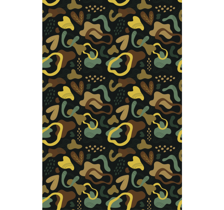 Cortina roller textura formas abstractas de hojas - TenVinilo