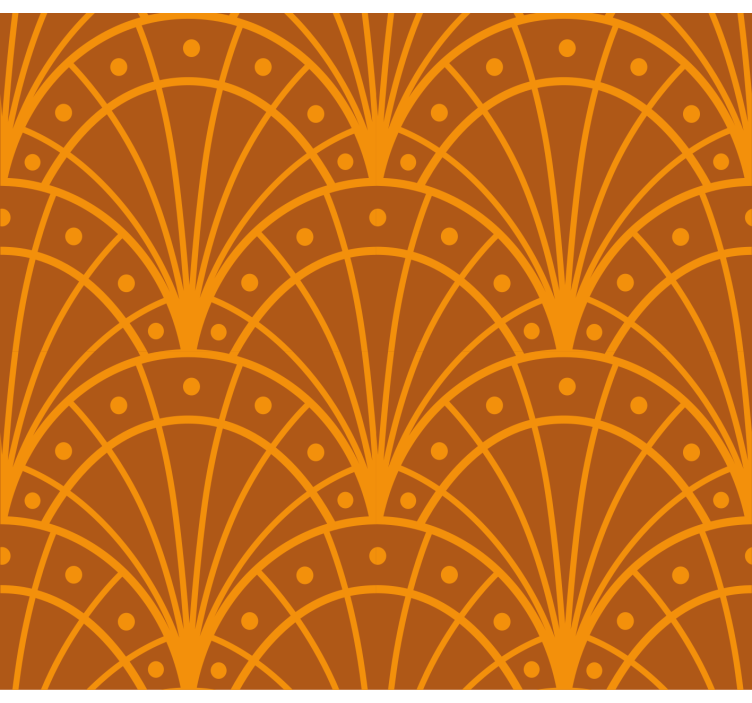 Estor para salón elegante artdeco naranja - TenVinilo