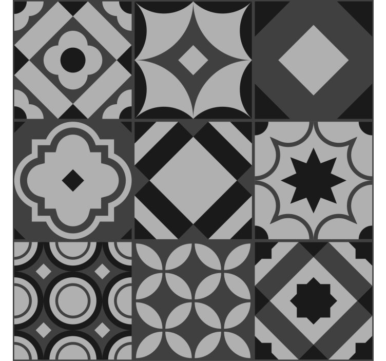 Estor cocina azulejos negros - TenVinilo