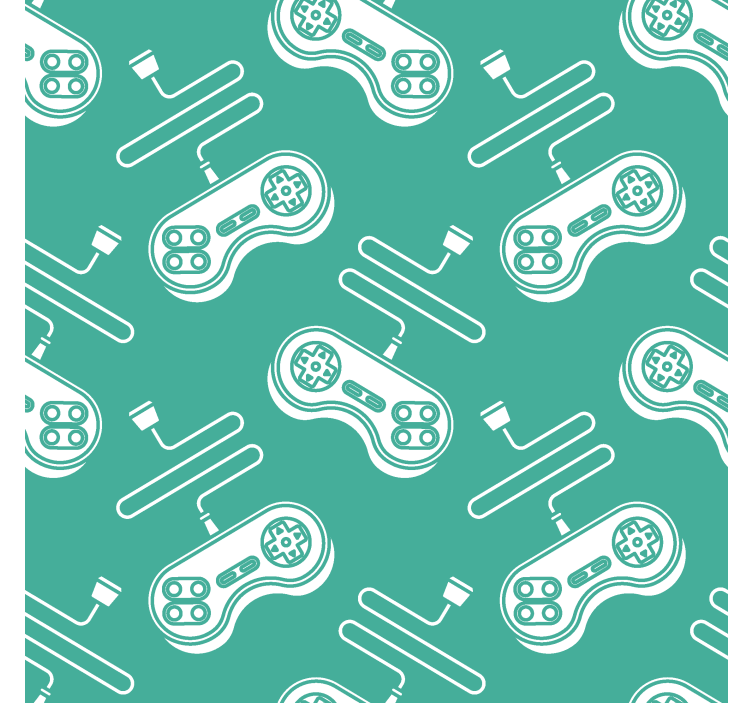 Estor estilo friki patrón de controles retro blanco - TenVinilo