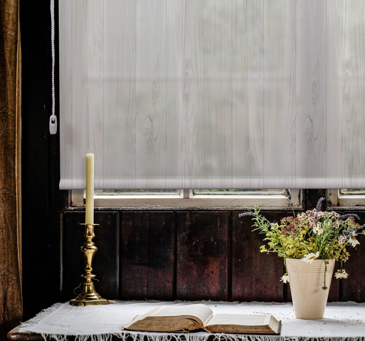 Estor rústico Madera gris - TenVinilo