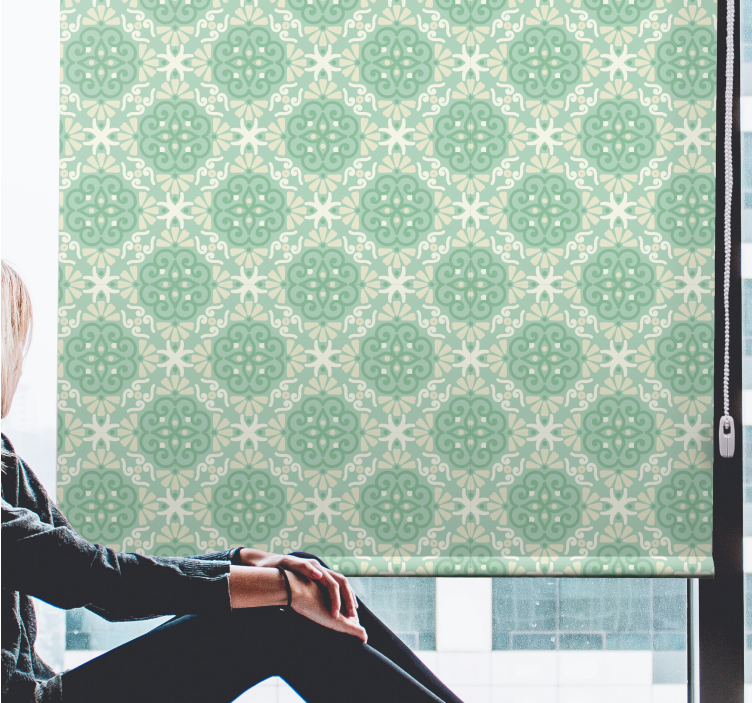 Cortina roller flores elaborados motivos botánicos - TenVinilo