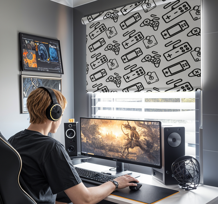 Cortina roller geek controladores minimalistas - TenVinilo