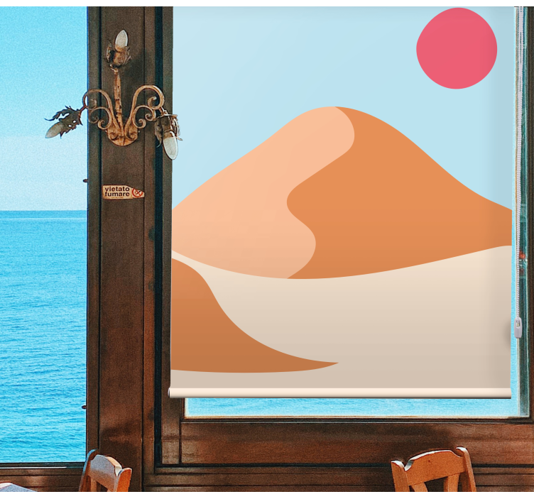 Cortina roller original paisaje desértico - TenVinilo