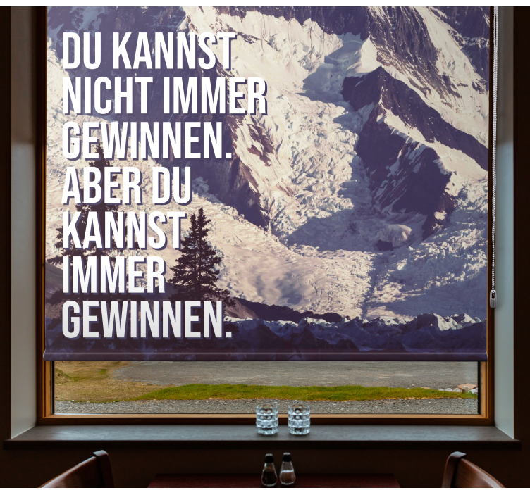 Cortina roller oficina picos de las montañas immer gewinnen - TenVinilo